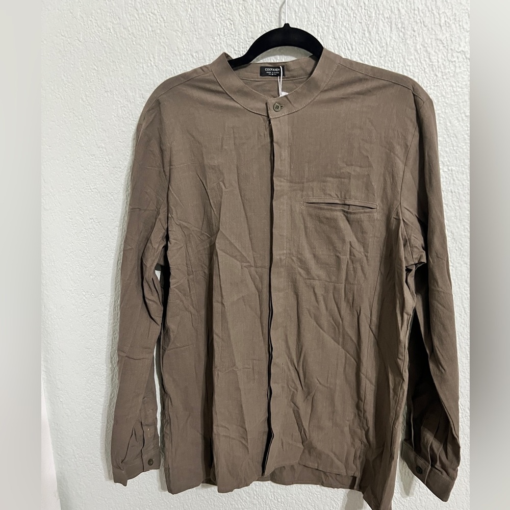 Men's Khaki Casual Shirt